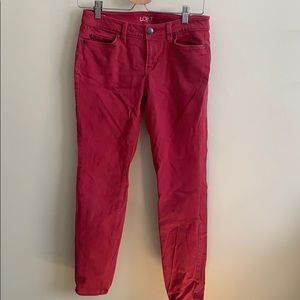 Red pants/jeans curvy skinny